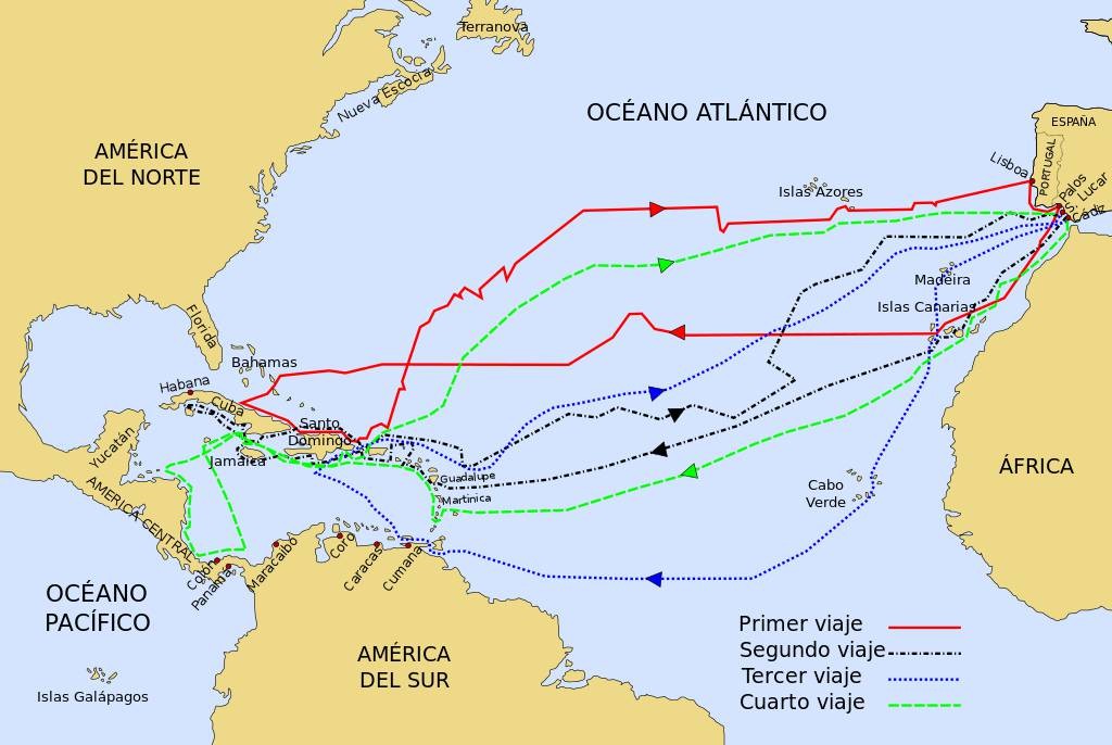 Los cuatro viajes de Colón