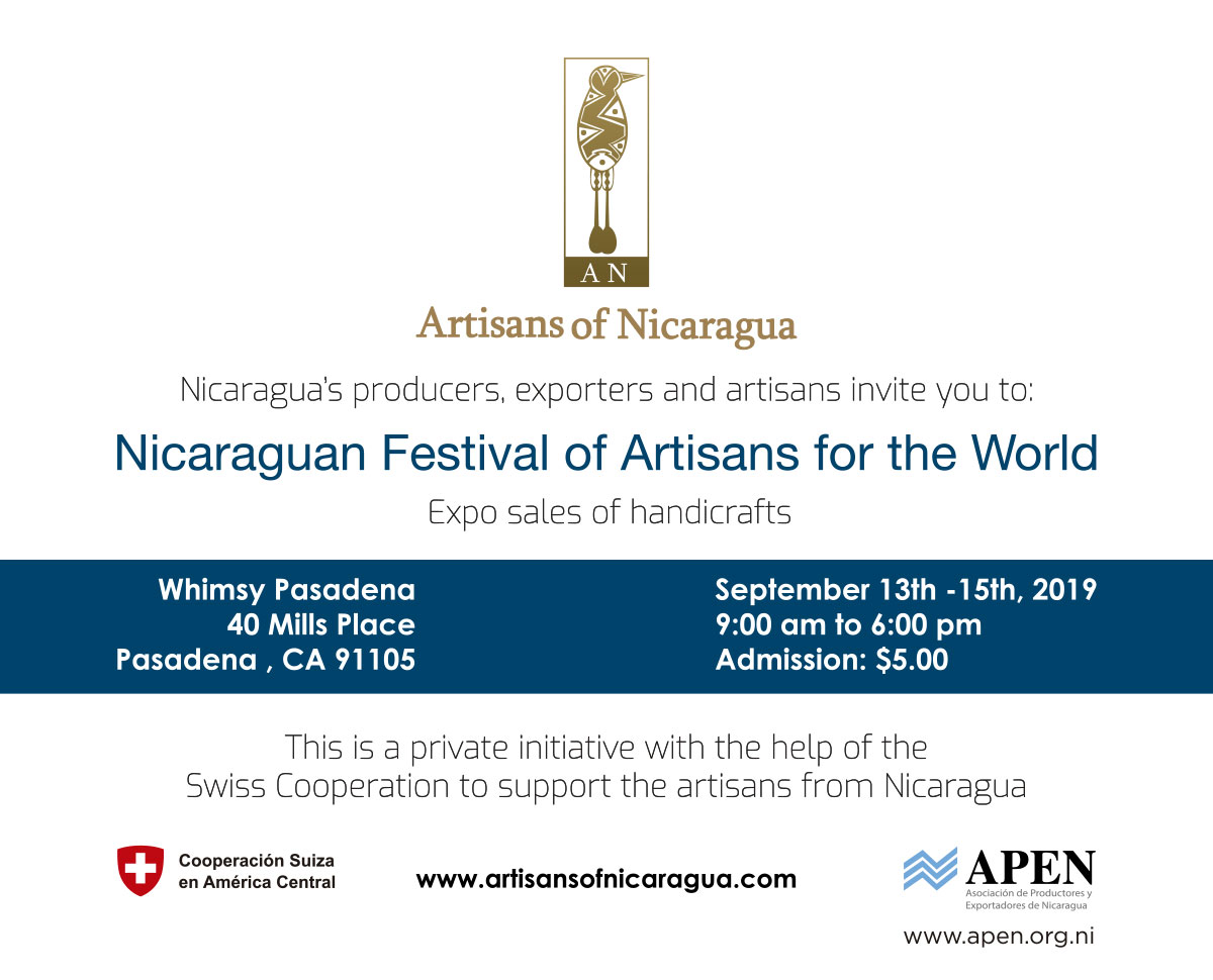 Artisans of Nicaragua in Pasadena, California (13-15/Agosto/2019)