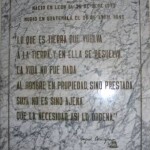 Lápida en la Catedral de León en Nicaragua.