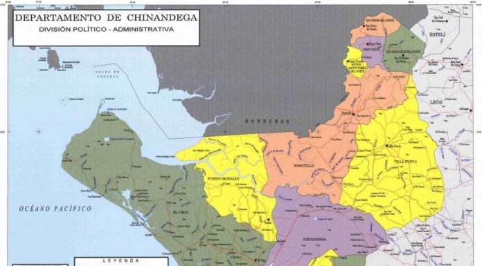 Mapa del Departamento de Chinandega