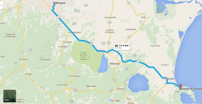 Mapa Managua-Isletas De Granada, GRANADA