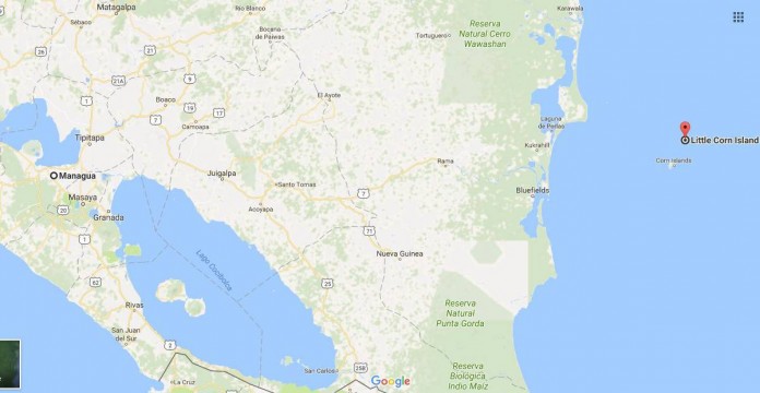 Mapa Managua-Little Corn Island, RAAS Mapa Managua-Little Corn Island, RAAS