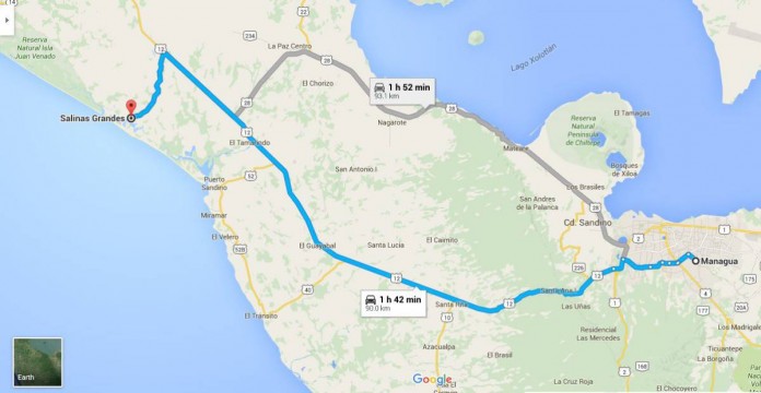 Mapa Managua-Salinas Grandes, LEÓN