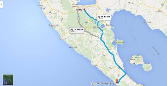 Mapa Managua-San Juan Del Sur, RIVAS