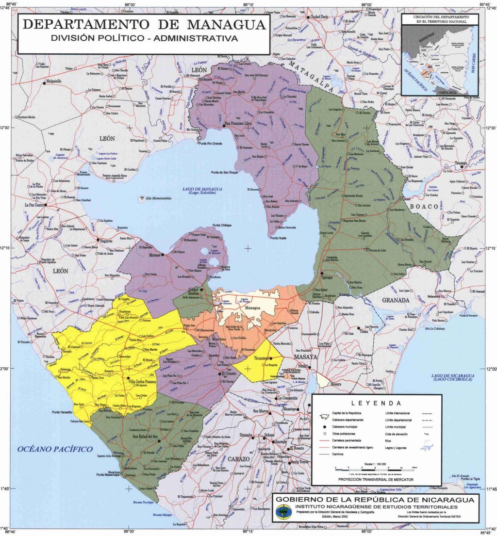 Mapa del Departamento de Managua