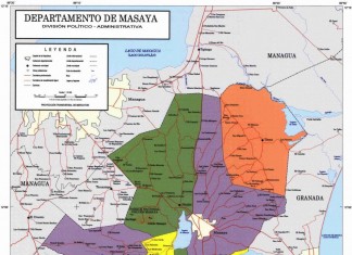 Mapa Del Departamento De Masaya
