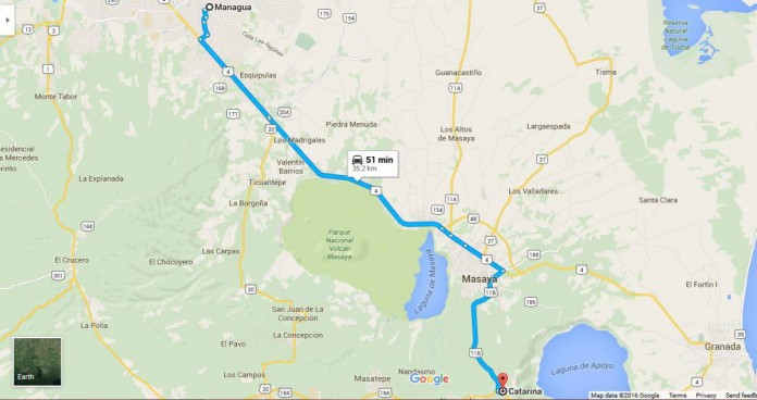 Mapa Managua-Catarina, MASAYA Mapa Managua-Catarina, MASAYA