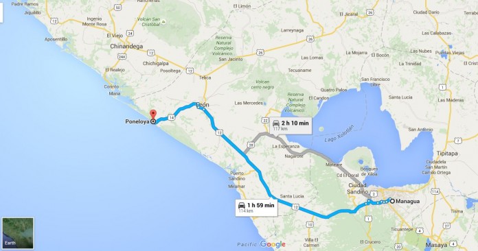 Mapa Managua-Poneloya, LEÓN Mapa Managua-Poneloya, LEÓN