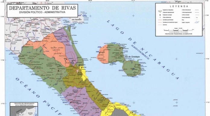 Mapa del Departamento De Rivas