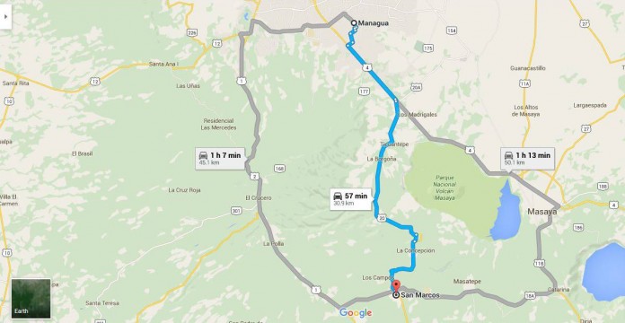 Mapa Managua-San Marcos, CARAZO