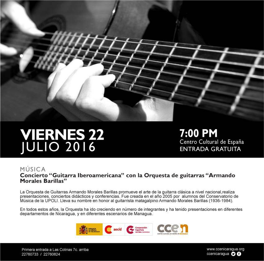 “Guitarra Iberoamericana” con Orquesta de Guitarras “Armando Morales Barillas