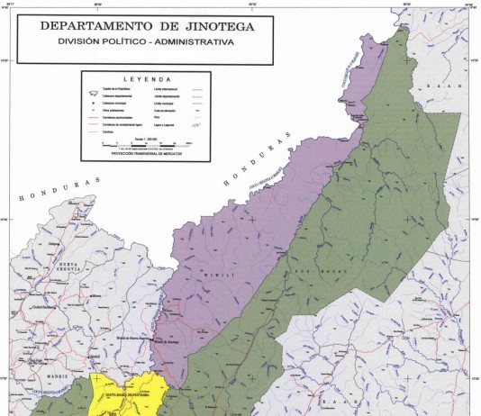 Mapa del Departamento de Jinotega