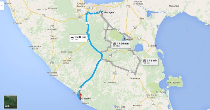 Mapa Managua-Casares, CARAZO