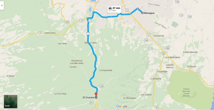 Mapa Managua-El Crucero, MANAGUA