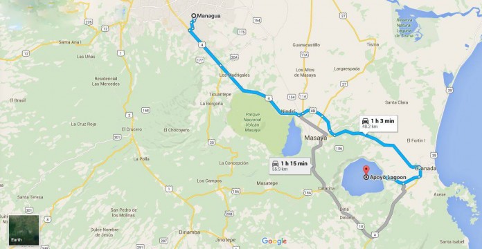 Mapa Managua-Laguna De Apoyo, MASAYA Mapa Managua-Laguna De Apoyo, MASAYA