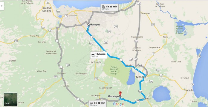 Mapa Managua-Masatepe, MASAYA Mapa Managua-Masatepe, MASAYA