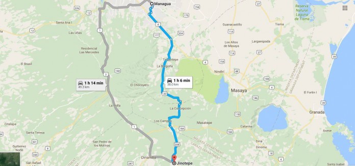 Mapa Managua-Jinotepe, CARAZO Mapa Managua-Jinotepe, CARAZO
