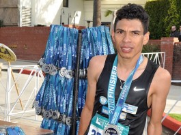 El Maratonista Nicaragüense Dirian Bonilla Primer Latinoamericano en cruzar la meta del Maratón de Los Ángeles 2018