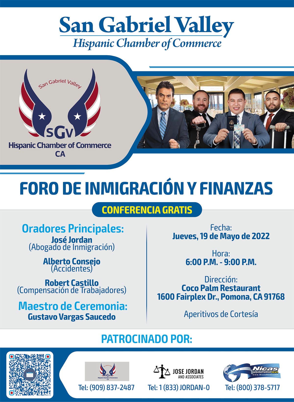 San Gabriel Valley Hispanic Chamber of Commerce - FORO DE INMIGRACIÓN Y FINANZAS - MÁS INFORMACIÓN (CLICK AQUÍ)