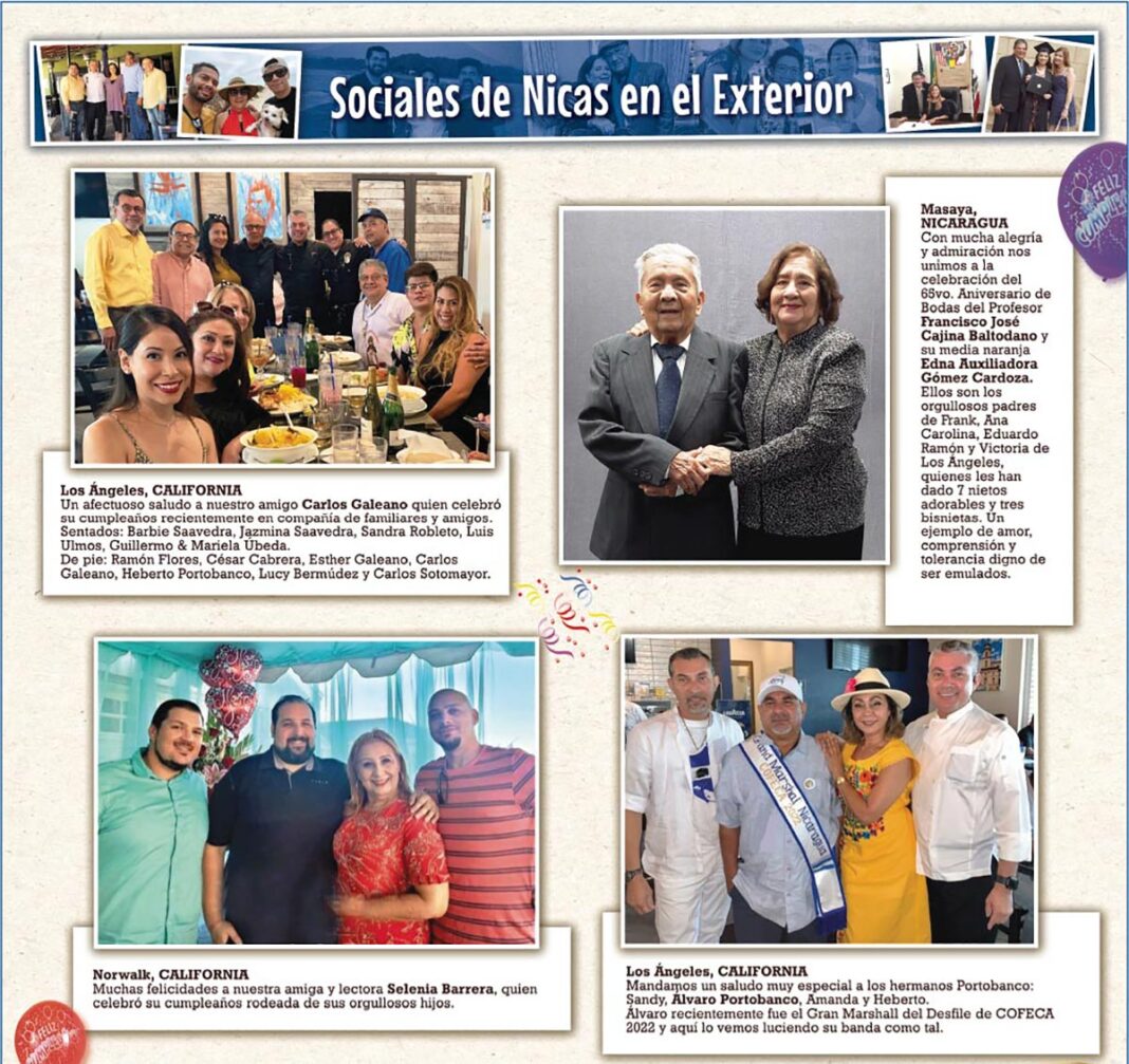 SOCIALES DE NICAS EN EL EXTERIOR – OCTUBRE 2022