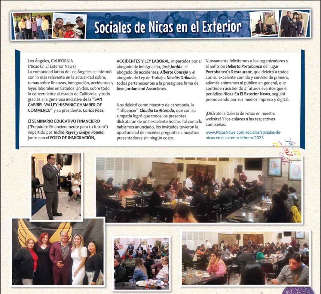 SOCIALES DE NICAS EN EL EXTERIOR