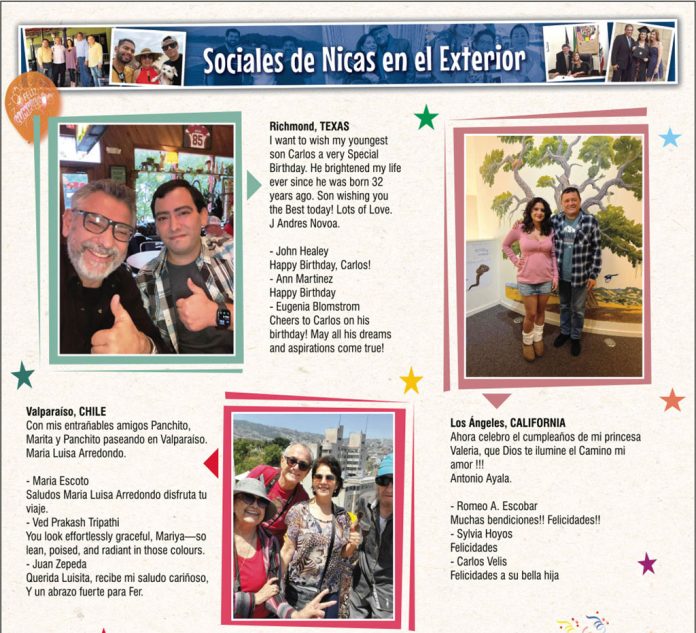 SOCIALES DE NICAS EN EL EXTERIOR SOCIALES DE NICAS EN EL EXTERIOR