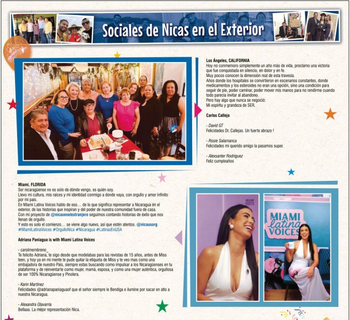 SOCIALES DE NICAS EN EL EXTERIOR – ABRIL 2026